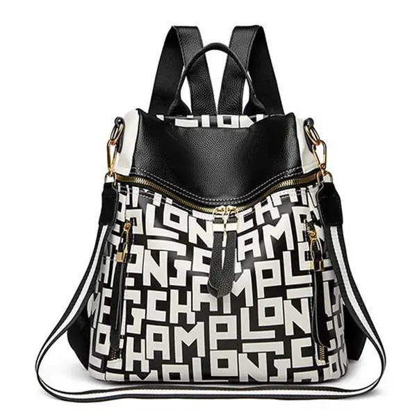New Fashionable Stylish and Versatile Everyday Women’s Backpack (White) – View 1
