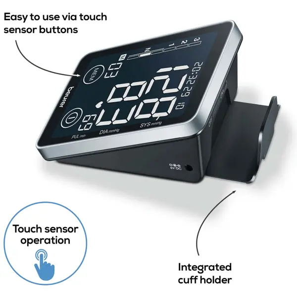 Beurer BM-58 Upper Arm Advanced Digital Blood Pressure Monitoring Device with HealthManager Pro – View 2
