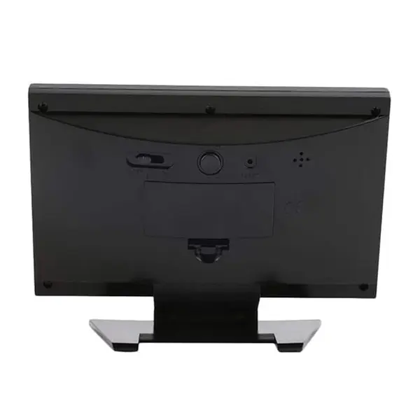 Digital table clock Voice Control LED Snooze Alarm Clock – Color: Black – View 5