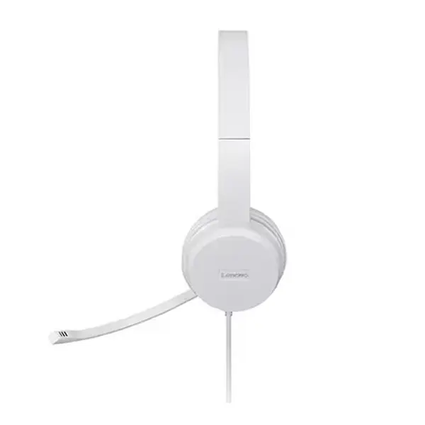 Lenovo 110 White USB Wired Stereo Headset – View 3