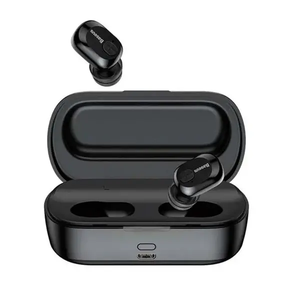 Baseus W01 Encok TWS True Bluetooth Dual Earbuds – Color: Black – View 2