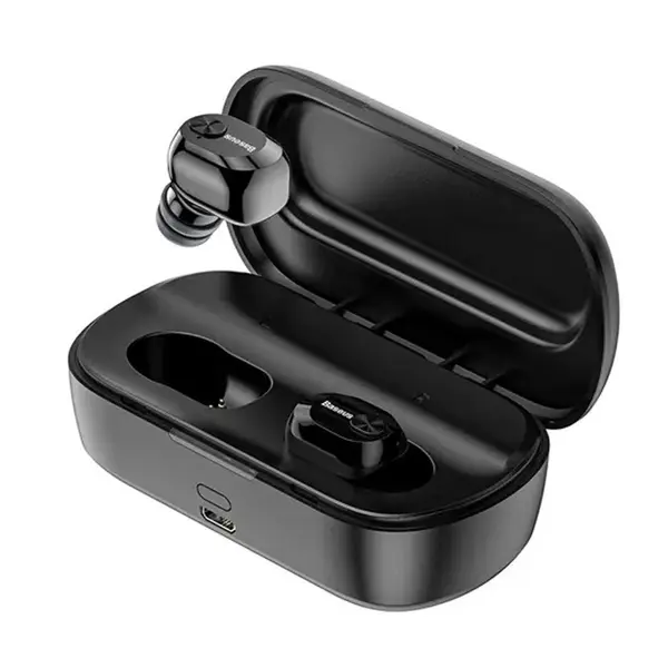 Baseus W01 Encok TWS True Bluetooth Dual Earbuds – Color: Black – View 4
