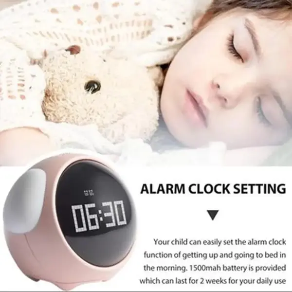 Xiaomi Emoji Pixel Voice Control Alarm Clock With Led Light & Multifunction Digital Clock – Color: Brown – View 3