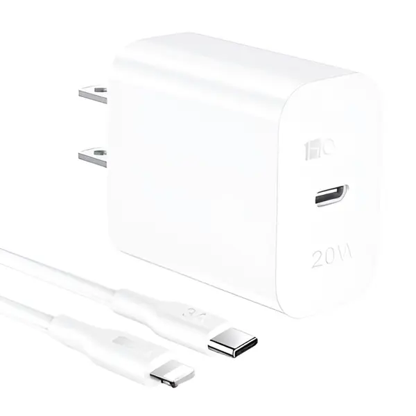 1Hora 20W USB-C Fast Charger with Lightning Cable – View 1