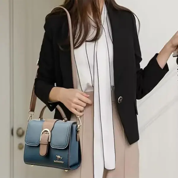Contrast Luxury & Stylish Design Color Women Shoulder Bag – Color: Green – View 2