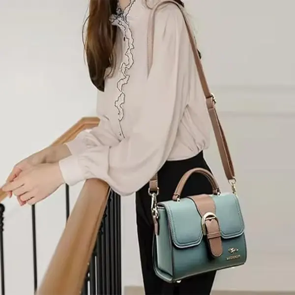 Contrast Luxury & Stylish Design Color Women Shoulder Bag – Color: Green – View 3