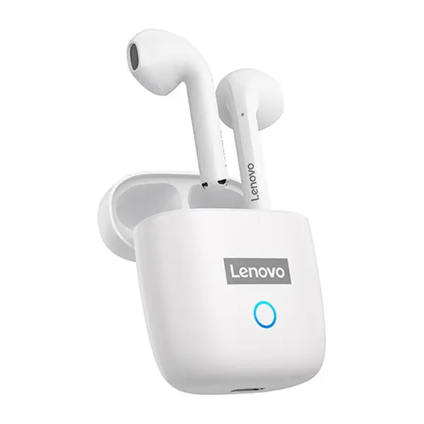 Lenovo LP50 True Semi-in-ear Sports Music Earbuds – Color: White – View 2