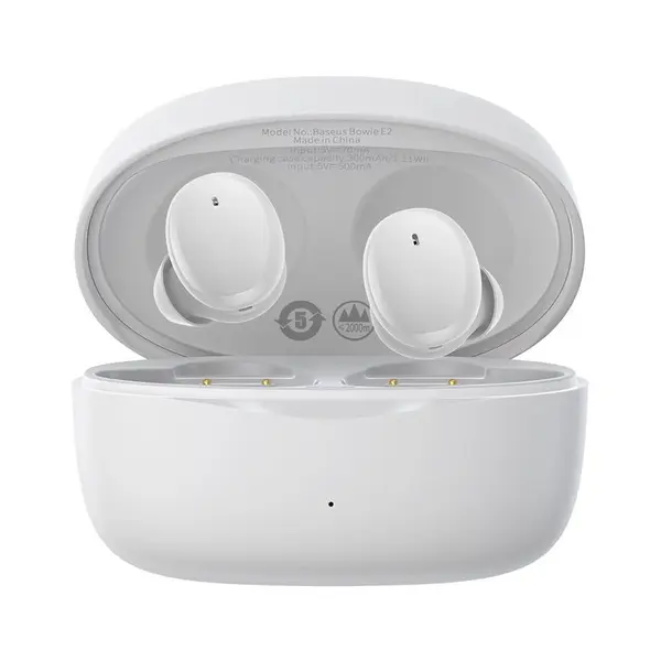Baseus E2 True Wireless TWS Earbuds – Color: White – View 2