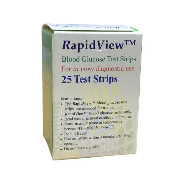 RapidView Blood Glucose Test Strip for Diabetes Patients – View 3