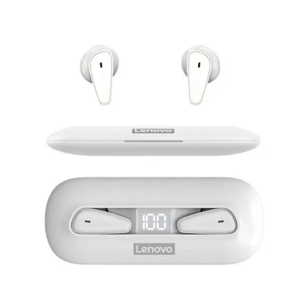 Lenovo XT95 True Wireless Stereo Bluetooth Earbuds – Color: White – View 1