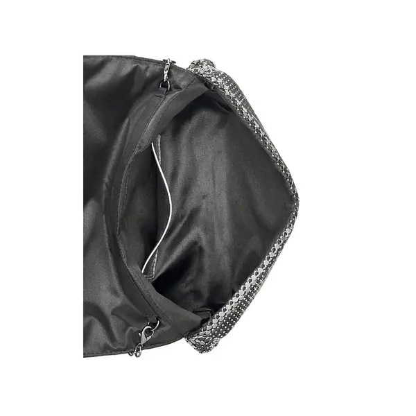 International Concepts Fold-over flap with magnetic Clutche – Color: Silver – View 2