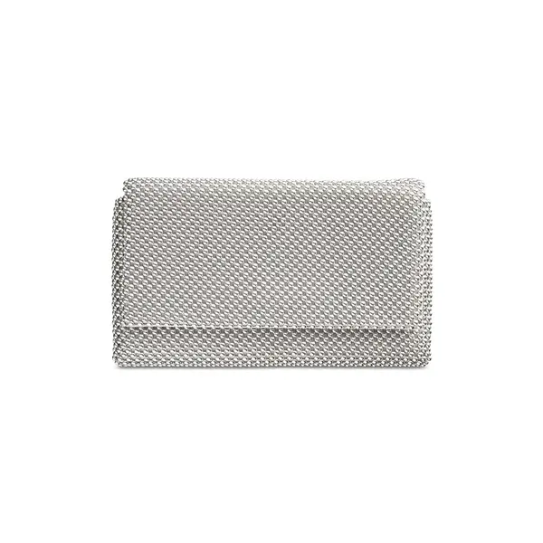 International Concepts Fold-over flap with magnetic Clutche – Color: Silver – View 1