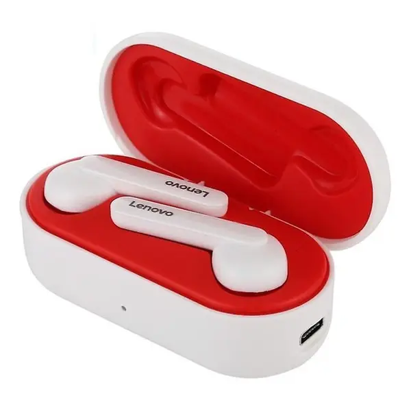 Lenovo HT28 Bluetooth 5.0 True Wireless Earbuds – Color: White – View 2