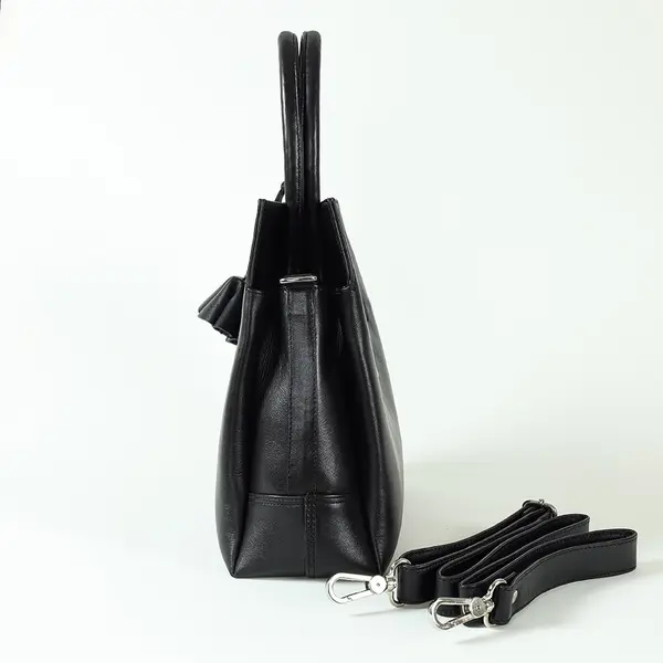 Luxury & Stylish Design Color Women's Shoulder Bag – Color: Black – View 2
