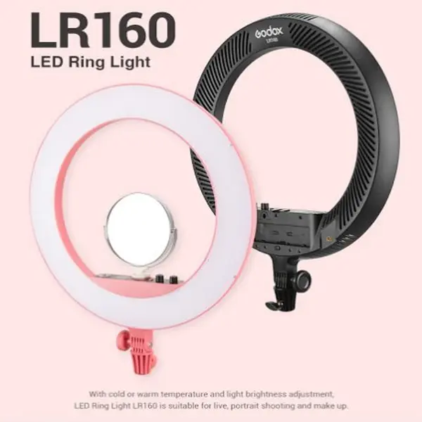 Godox LR160 Bi-Color Led Ring Light Supplementary Lamp 36 cm With Remote – View 2