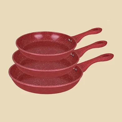 Gazi SF 2202-3C Non-Stick Aluminum Cookware Set Fry pan – View 2