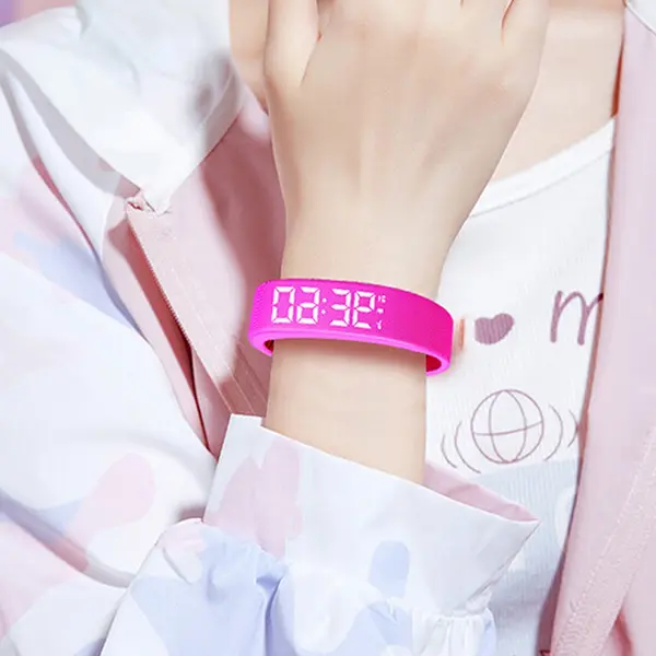 SKMEI Smart Bracelet 3D Smart Band Sports Pedometer – Color: Pink – View 2
