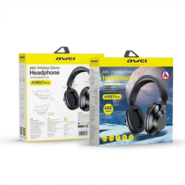 Awei A997 Pro Active Noise Cancelling Wireless Bluetooth Headphone – View 3