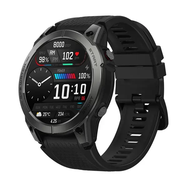 ZEBLAZE Stratos 3 Ultra HD AMOLED Smartwatch – Color: Black – View 1