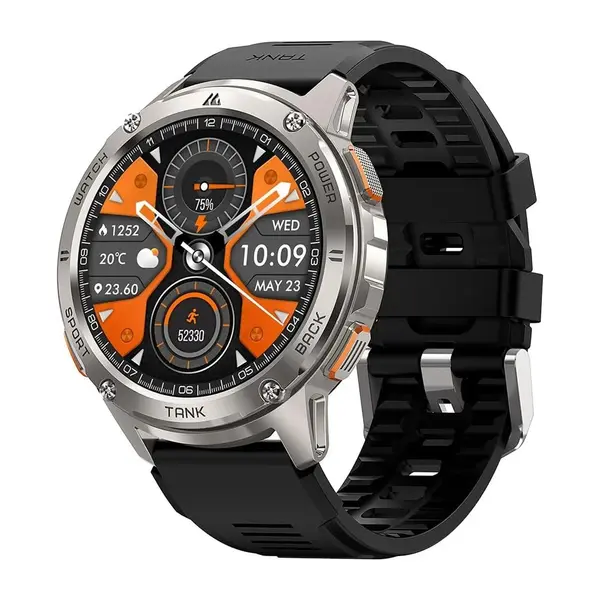 KOSPET TANK T3 Bluetooth Calling Smartwatch – Color: Silver – View 1