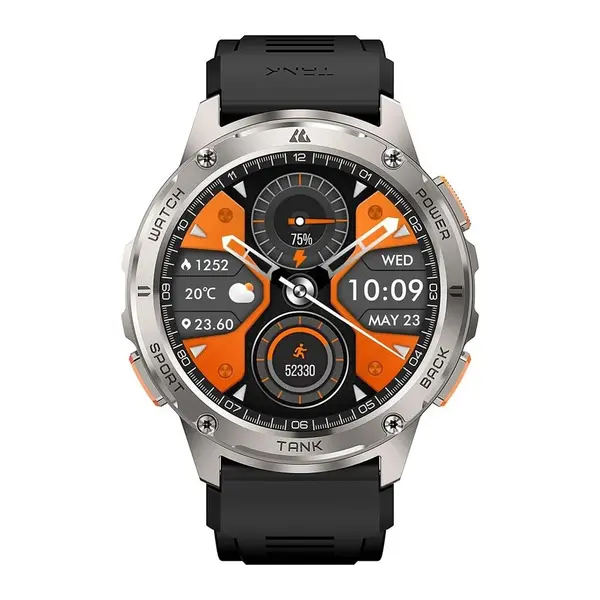 KOSPET TANK T3 Bluetooth Calling Smartwatch – Color: Silver – View 2