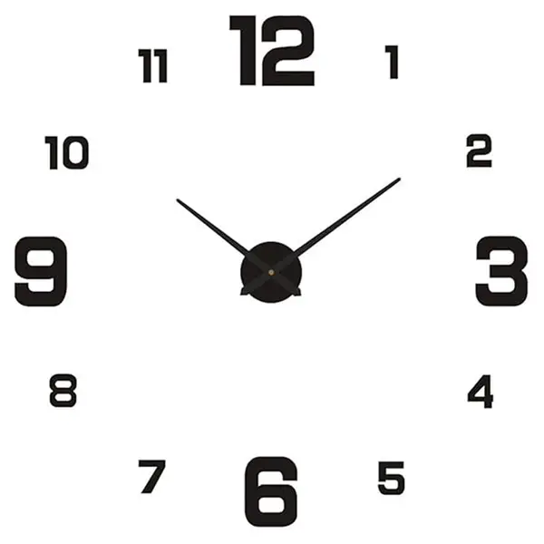 Sulfar DIY 3D Acrylic Sticker Roman Numbers Wall Clock – View 1