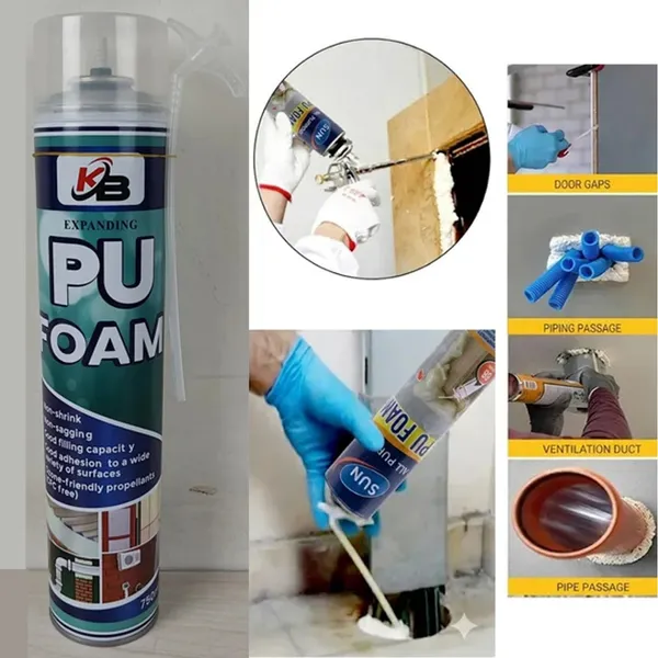 KB Expanding Waterproof PU Foam Spray Sealant-750 ml – View 1