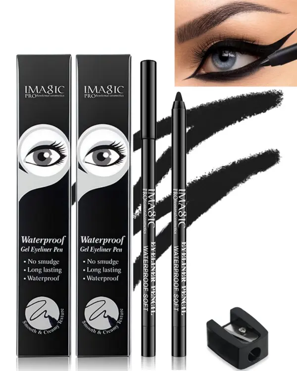Beauty Glazed Gel Kajal Pencil with Sharpener – Black Matte – View 2