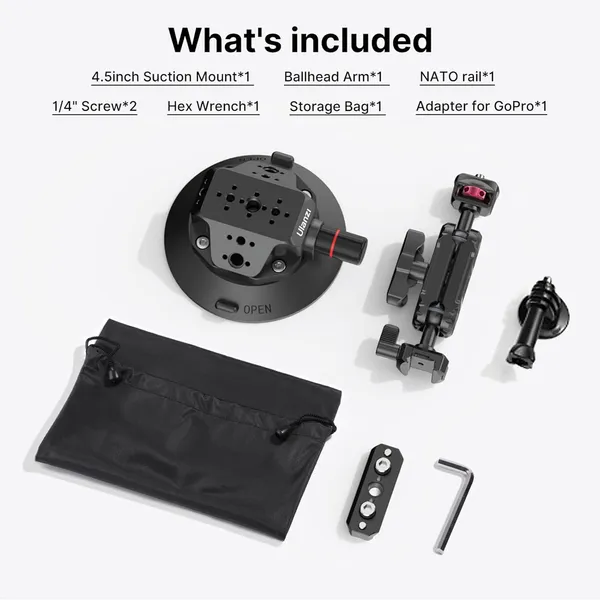 ULANZI SC-02 Suction Mount 4.5'' Magic Arm Bracket for DSLR Camera Mounts – View 5