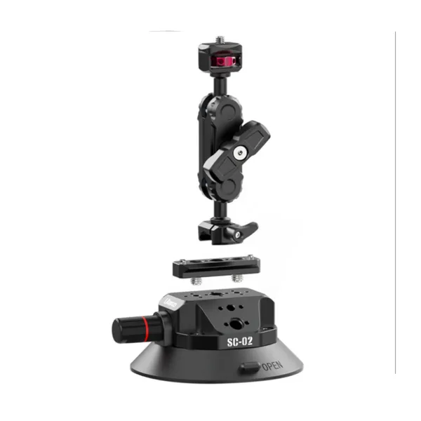 ULANZI SC-02 Suction Mount 4.5'' Magic Arm Bracket for DSLR Camera Mounts – View 2