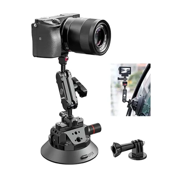 ULANZI SC-02 Suction Mount 4.5'' Magic Arm Bracket for DSLR Camera Mounts – View 1