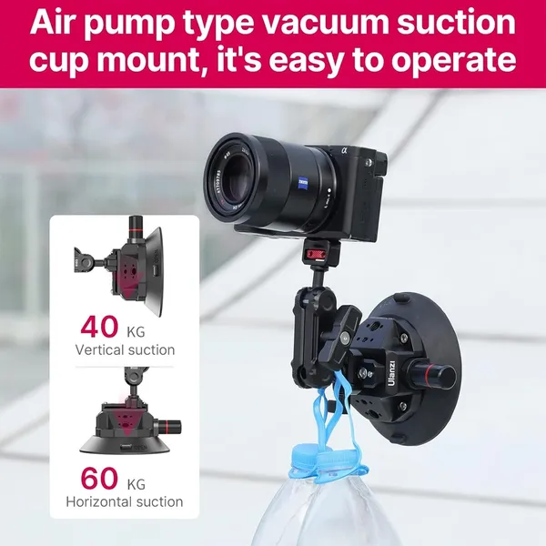 ULANZI SC-02 Suction Mount 4.5'' Magic Arm Bracket for DSLR Camera Mounts – View 4