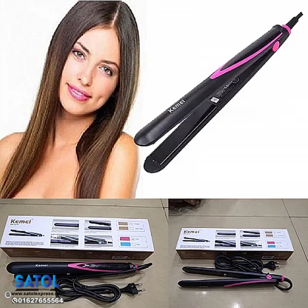 KEMEI KM-2218 LED Light Professional Hair Straightener – View 3