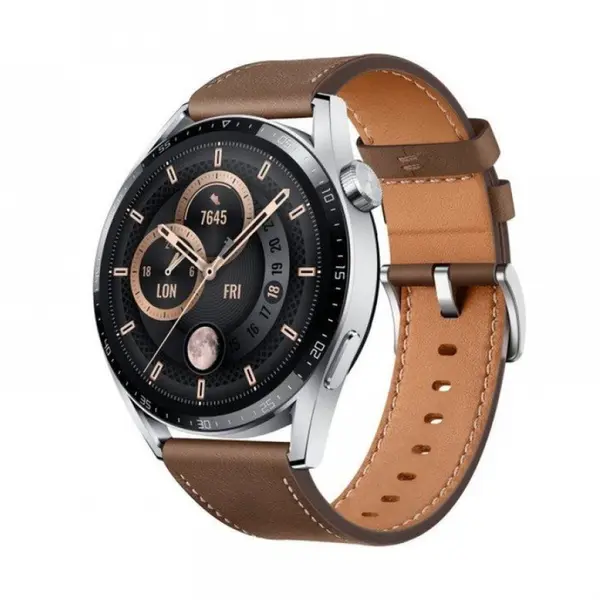 Huawei Watch GT 3 AMOLED Smartwatch – Color: Brown – View 1
