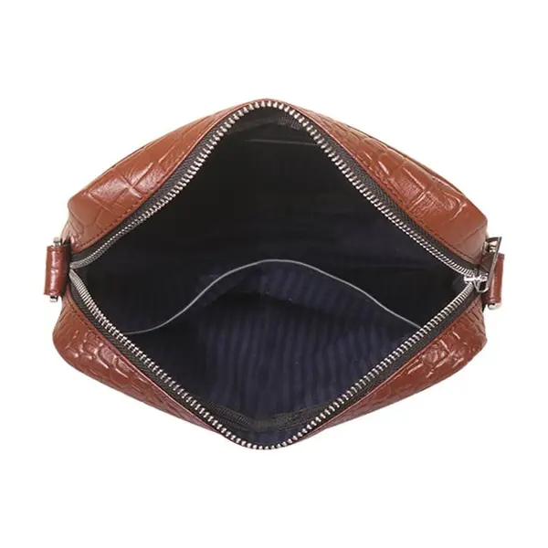 Crocodile SB-MB75 Embossed Design Leather Messenger Bag – View 4