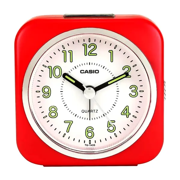 Casio TQ-143S-4DF Luminous Neo-Display Analog Table Clock – View 1