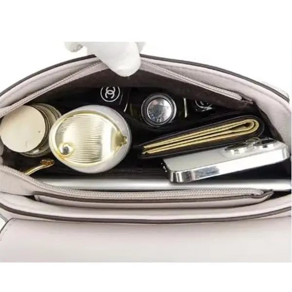 Contrast Luxury & Stylish Design Color Women Shoulder Bag – Color: Black – View 4