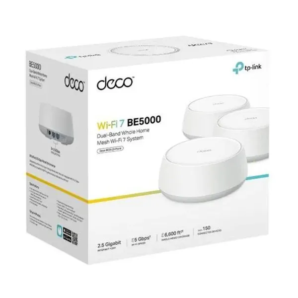 TP-Link Deco BE25 BE5000 Dual-Band WiFi 7 Mesh Router (3-Pack) – View 5