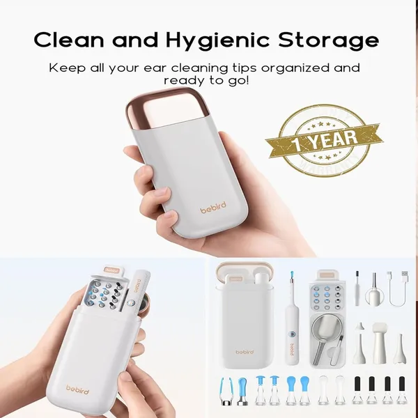 Bebird R37R Electric Ear Cleaning Camera Wax Removal Tool kit – Color: White – View 7