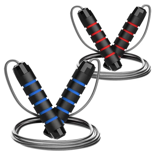 Tangle-Free Rapid Speed Durable & Adjustable Skipping Rope – Color: Blue – View 3