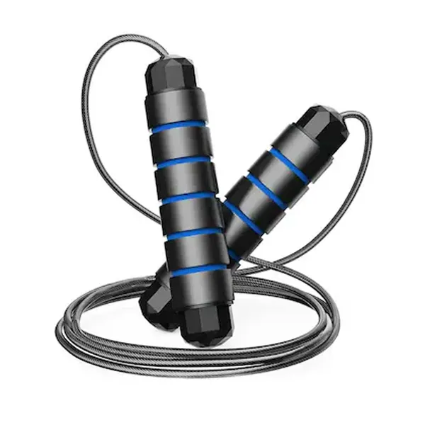 Tangle-Free Rapid Speed Durable & Adjustable Skipping Rope – Color: Blue – View 1