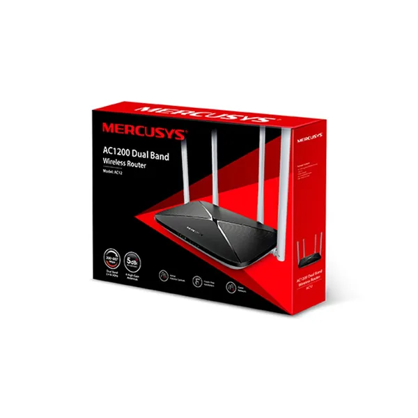 Mercusys AC12 AC1200 Dual Band Wireless Router (4 Antenna) – View 4