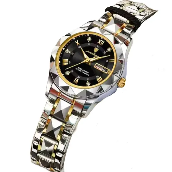 Poedagar 306 Luxury Quartz Waterproof Luminous Women's Watch – Dial Color: Black, Strap Color: Silver – View 2