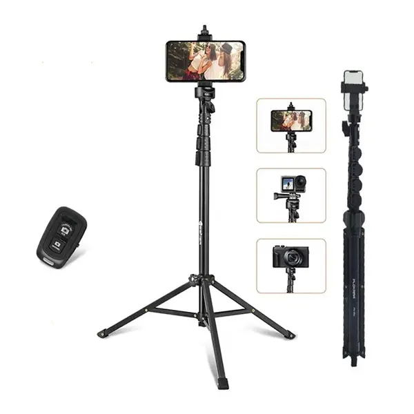 Plokama PK-996 Tripod with Bluetooth Remote Selfie Stick – View 1