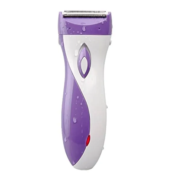 Kemei KM-3018 Rechargeable Stainless Steel Blade Lady Epilator – Color: Purple – View 2