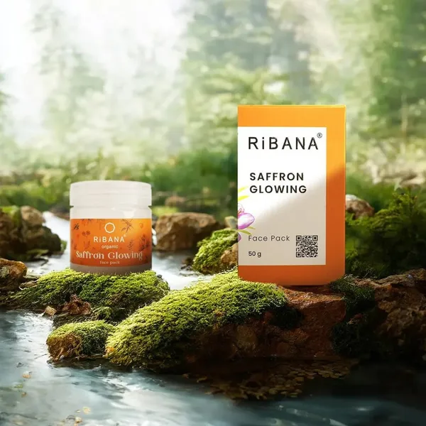 Ribana Saffron Glowing Skin Bright Naturally Face Pack - 50 gm – View 2