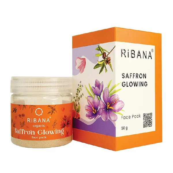 Ribana Saffron Glowing Skin Bright Naturally Face Pack - 50 gm – View 5