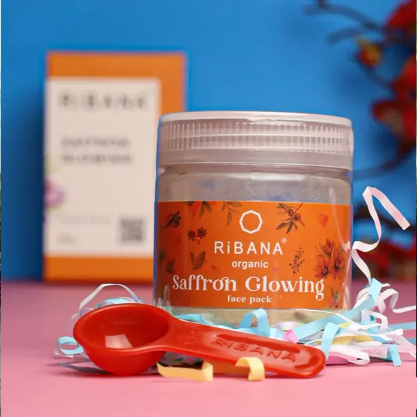 Ribana Saffron Glowing Skin Bright Naturally Face Pack - 50 gm – View 3