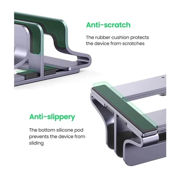 UGREEN LP258 Vertical Dual Slot Ergonomic Design Laptop Stand – View 5