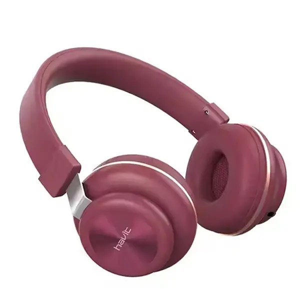HAVIT H2263d 3.5mm Wired Music Headphone – Color: Red – View 2